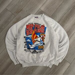 Rare Vintage MSP Polar Bear Plunge 14th Annual Sweatshirt